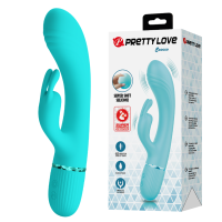 Вибратор-кролик бирюзовый Pretty Love Scocco