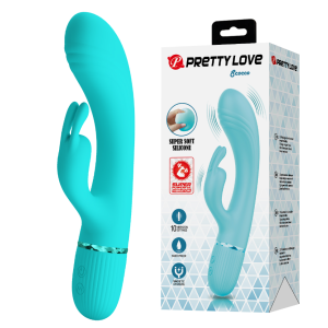 Вибратор-кролик бирюзовый Pretty Love Scocco