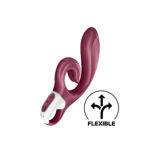Вибратор-кролик бордовый Love Me Satisfyer (иной угол)