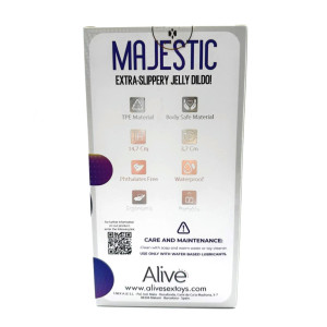 Прозрачный фаллоимитатор на присоске Majestic Jelly Dildo 14,7 см (иной угол)