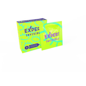 Презервативы ультратонкие EXPERT Invisible (3 шт) (иной угол)