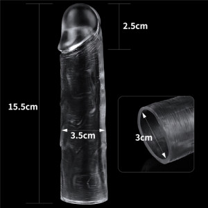 Прозрачная насадка на пенис Flawless Clear Penis Sleeve + 2,5 см (иной угол)