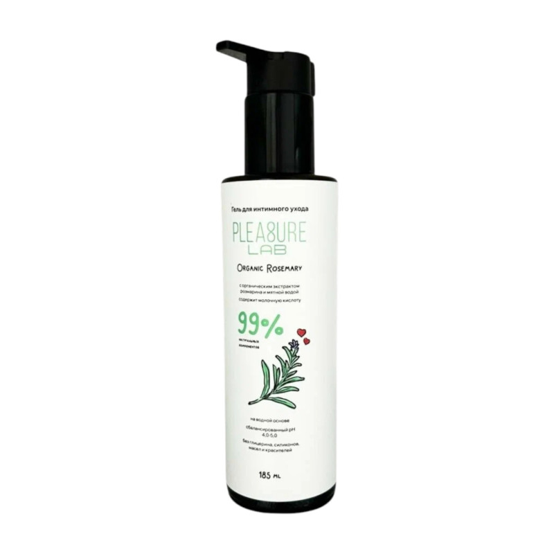 Натуральный лубрикант на водной основе Pleasure Lab Organic Rosemary 185 мл