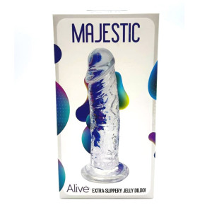 Прозрачный фаллоимитатор на присоске Majestic Jelly Dildo 14,7 см