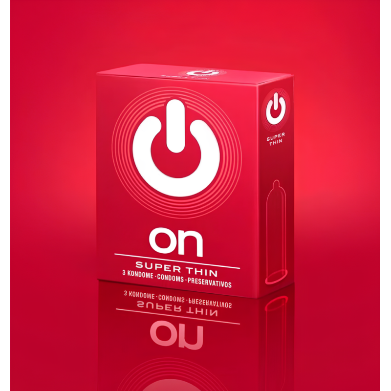 Презервативы "ON)" Super Thin №3 - супер тонкие (ширина 54mm)
