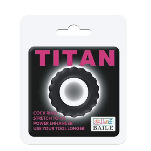 Эрекционное кольцо ребристое Baile Titan