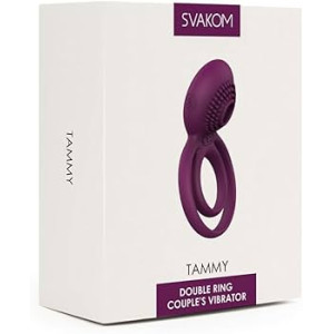 Двойное перезаряжаемое эрекционное виброкольцо Svakom Tammy фиолетовое