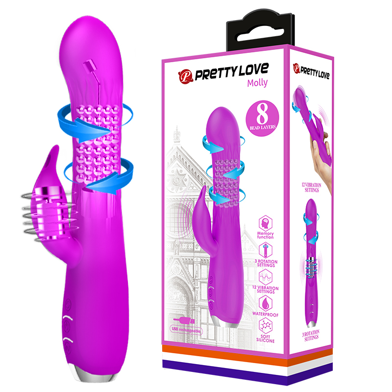 Вибратор-кролик с ротацией Pretty Love Molly