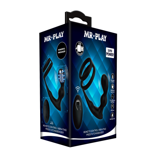 Вибромассажер простаты с эрекционным кольцом MR PLAY