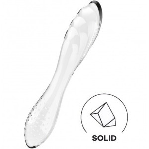 Двусторонний фаллоимитатор из стекла прозрачный Dazzling Crystal 1 Satisfyer (иной угол)