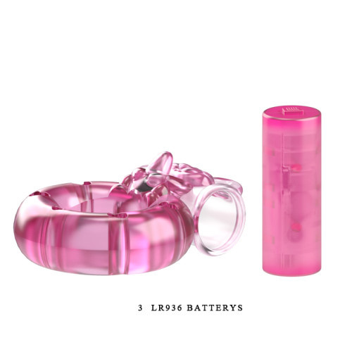 Эрекционное кольцо с вибрацией на пенис Pink Bunny﻿ Baile