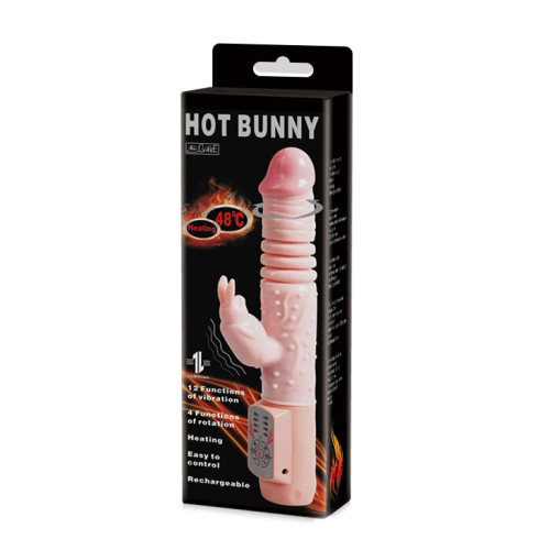 Вибратор-кролик с вращением Hot Bunny Baile