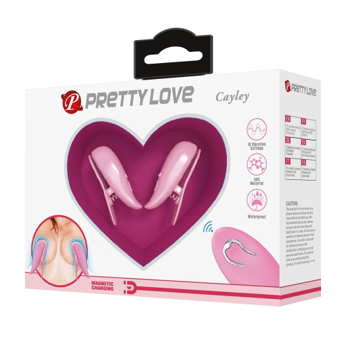 Виброзажимы для сосков с пультом управления Pretty Love Cayley