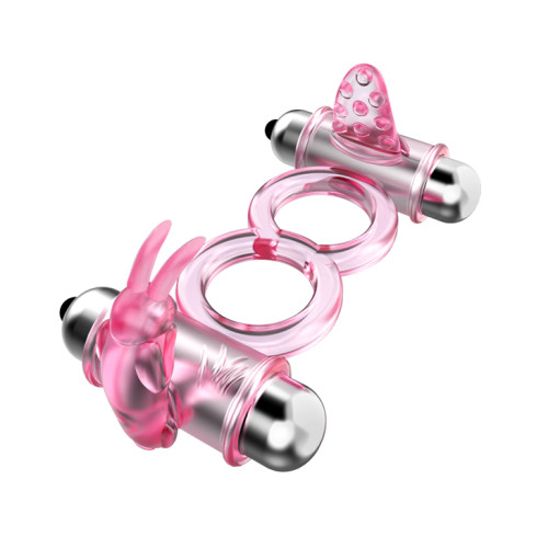 Двойное эрекционное кольцо Baile Bunny Snuggles Cock Clit Ring