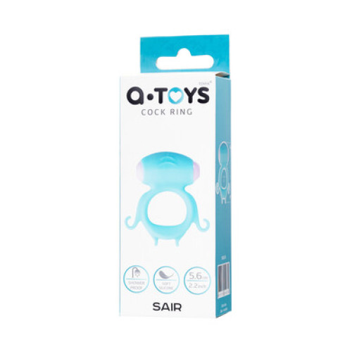 Виброкольцо голубое на пенис A-toys Sair