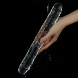 Двойной фаллоимитатор Lovetoy Flawless Clear Double Dildo 30 см (иной угол)