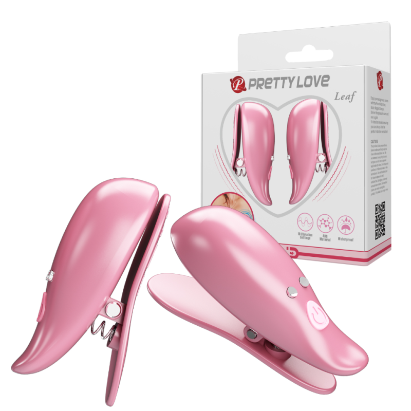 Виброклипсы для сосков Pretty Love Leaf