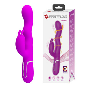 Вибратор-кролик с ротацией Pretty Love Laursen Розовый