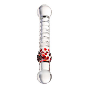 Двусторонний стеклянный фаллос Sexus Glass 22 см