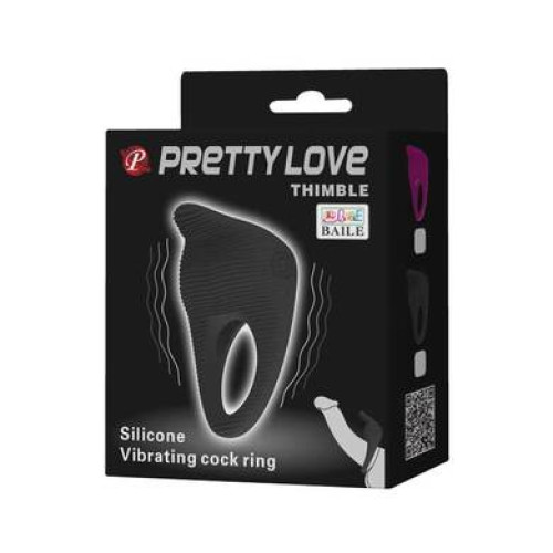 Виброкольцо с клиторальным стимулятором Pretty Love Thimble
