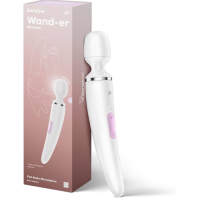 Вибромассажер перезаряжаемый белый Wand-er Women Satisfyer
