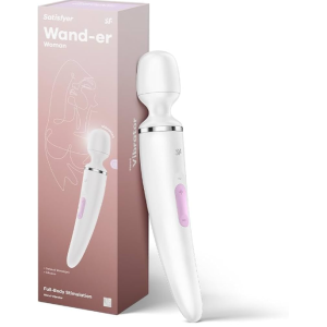 Вибромассажер перезаряжаемый белый Wand-er Women Satisfyer