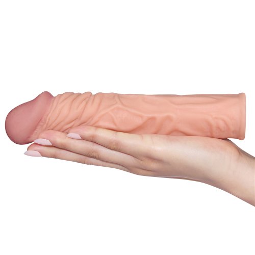 Удлиняющая насадка на пенис телесная X-Tender Penis Sleeve + 5 см