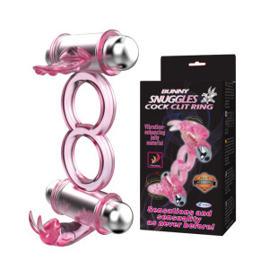 Двойное эрекционное кольцо Baile Bunny Snuggles Cock Clit Ring