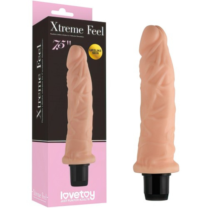 Рельефный вибратор Xtreme Feel Cyberskin 20 см