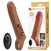 Удлиняющая насадка на пенис с вибрацией Pretty Love Boswell