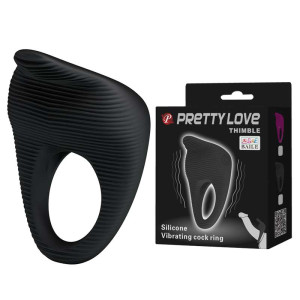 Виброкольцо с клиторальным стимулятором Pretty Love Thimble