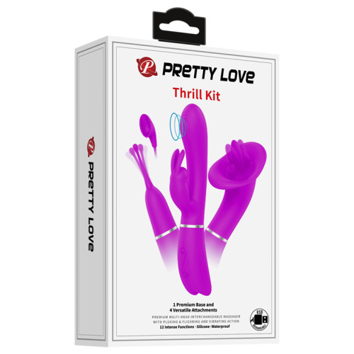 Вибромассажер с четырьмя насадками Pretty Love Thrill Kit