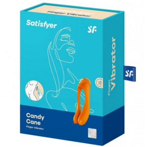 Универсальный перезаряжаемый вибростимулятор оранжевый Candy Cane Satisfyer (иной угол)