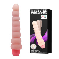 Рельефный вибратор с хребтом Baile Flexi Vibe Sensual Spine