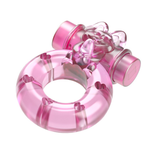 Эрекционное кольцо с вибрацией на пенис Pink Bunny﻿ Baile