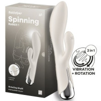 Вибратор-кролик с ротацией бежевый Spinning Rabbit 1 Satisfyer