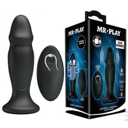 Рельефный анальный стимулятор Mr.Play с вибрацией и дистанционным управлением