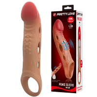 Удлиняющая насадка на пенис с вибрацией Pretty Love Penis Sleeve Brad