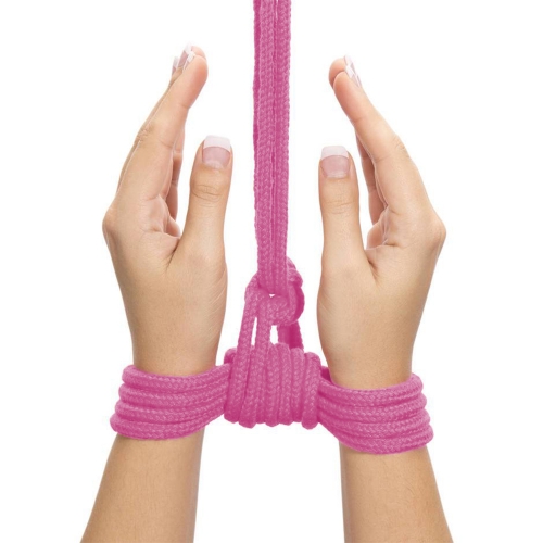 Розовая веревка для бондажа Fetish Bondage Rope 10 метров
