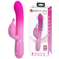 Вибратор-кролик с вращающимися шариками Pretty Love Shima