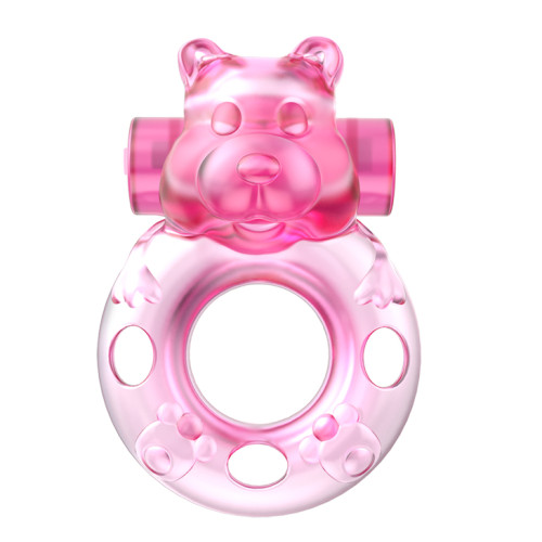 Эрекционное кольцо с вибрацией Baile Pink Dog-Head