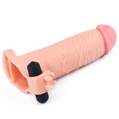 Удлиняющая насадка на пенис с вибрацией X-Tender Penis Sleeve + 5 см