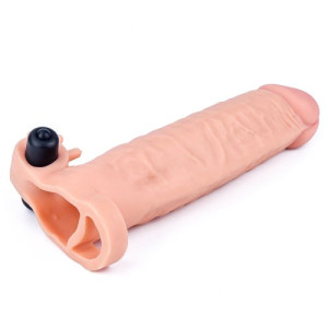 Удлиняющая насадка на пенис с вибрацией X-Tender Penis Sleeve + 5 см (иной угол)