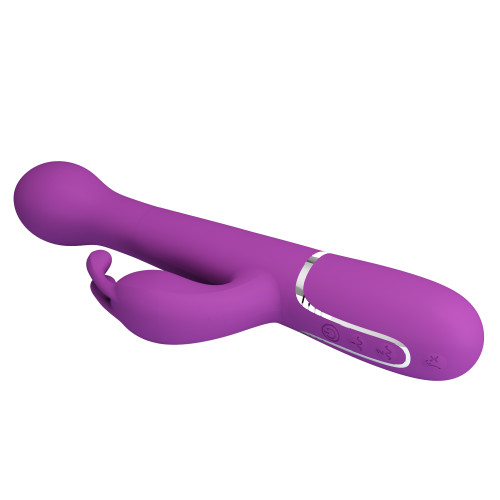 Вибратор-кролик с вращающимися и трастовыми шариками пурпурный Pretty Love Twinkled Tenderness Dejon