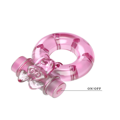 Эрекционное кольцо с вибрацией на пенис Pink Bunny﻿ Baile