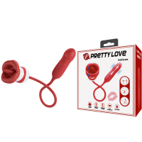 Двойной стимулятор: орал-симулятор + вибратор с фрикциями Pretty Love Ashlynn