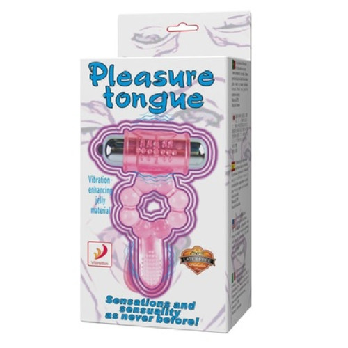Эрекционное кольцо с вибрацией Baile Pleasure Tongue