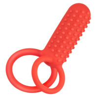Двойное виброкольцо с насадкой для двойного проникновения Silicone Rechargeable Vertical Dual Enhancer