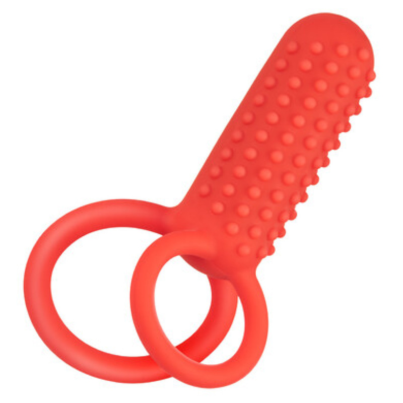 Двойное виброкольцо с насадкой для двойного проникновения Silicone Rechargeable Vertical Dual Enhancer