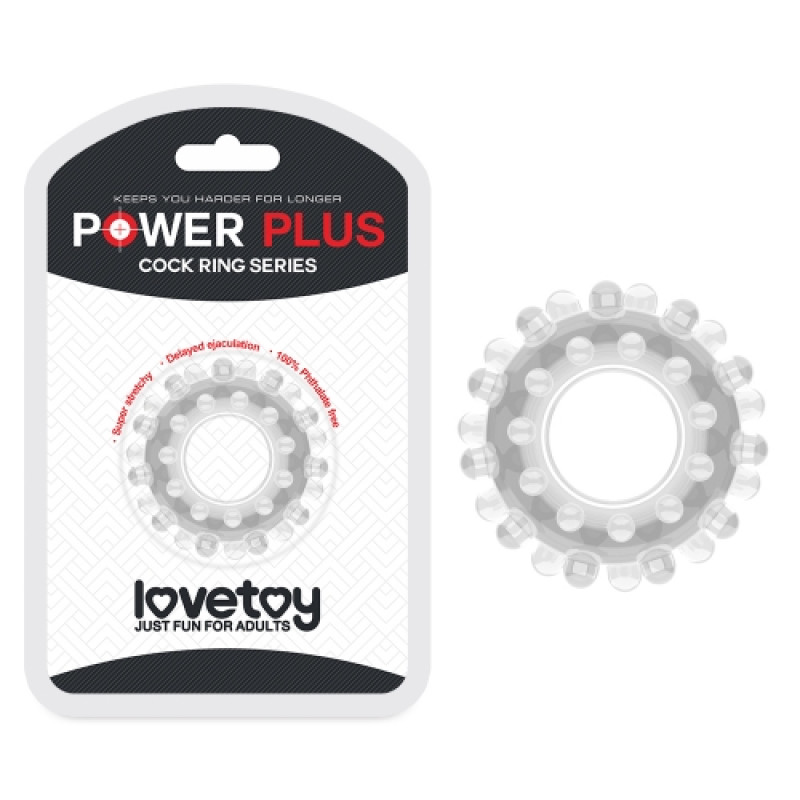 Эрекционное кольцо Прозрачное POWER PLUS (1шт)
